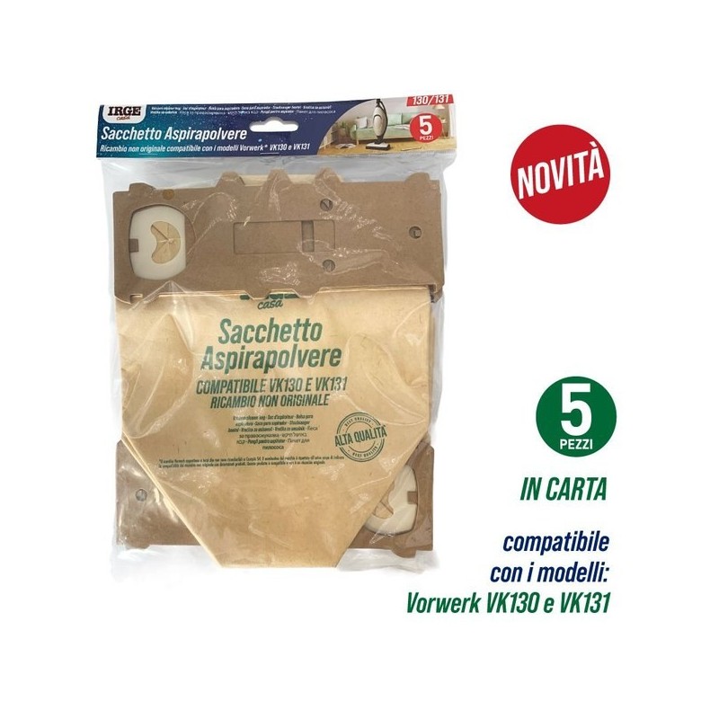 Sacco aspirapolvere VK130/131 5pz | Starclean