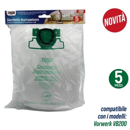 Sacco aspirapolvere vk200 5pz | Starclean
