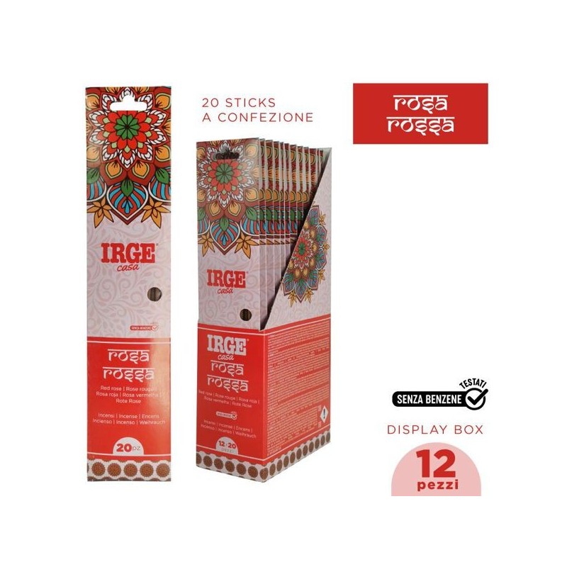 Incenso rosa rossa 20 stick | Starclean