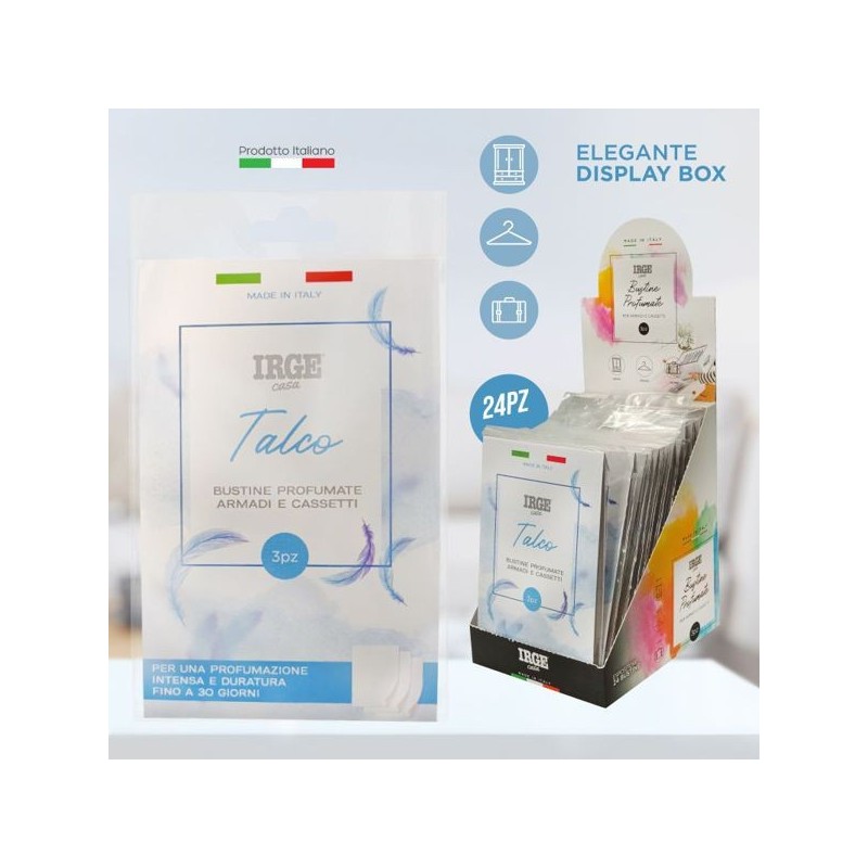 Bustine profum 3 pz IRGE talco | Starclean