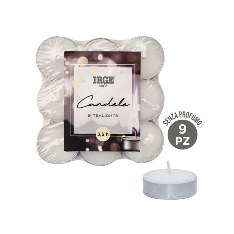 Candela 9 tealights bianche | Starclean