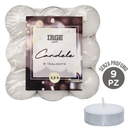 Candela 9 tealights bianche | Starclean