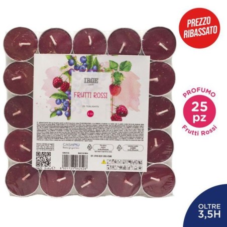 Candela 25 tealights frutti rossi | Starclean