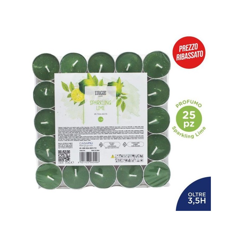 Candela 25 tealights sparkling lime | Starclean
