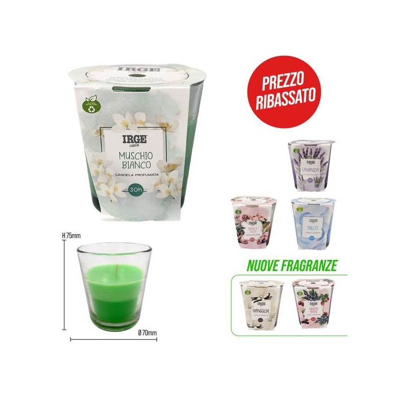 Candela bicolore bicchiere vetro | Starclean