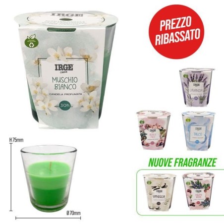 Candela bicolore bicchiere vetro | Starclean