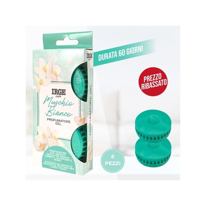 Deodorante IRGE GEL 2pz muschiobianc | Starclean