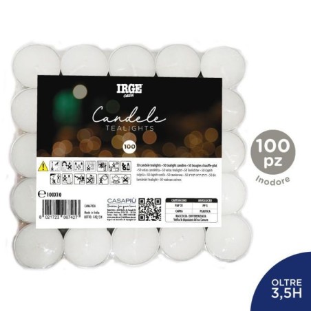 Candela 100 tealights bianche | Starclean