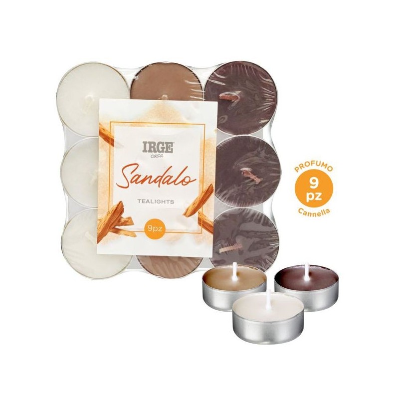 Tealight sfumate sandalo 9 pz | Starclean