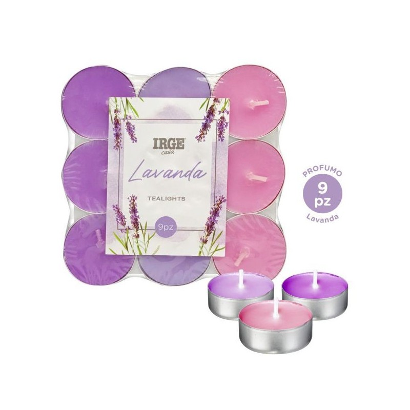 Tealight sfumate lavanda 9pz | Starclean