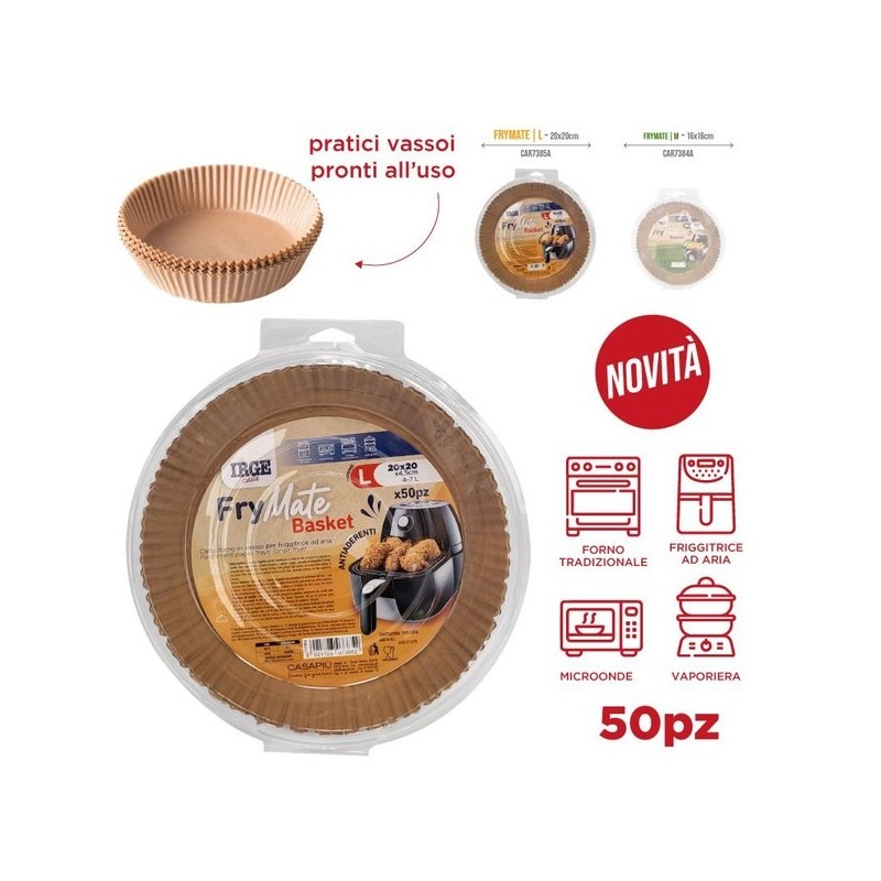 Carta friggitrice tonda 20x4,5cm 50P | Starclean