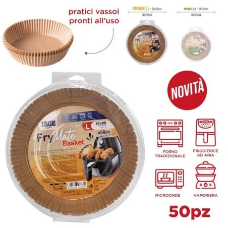 Carta friggitrice tonda 20x4,5cm 50P | Starclean