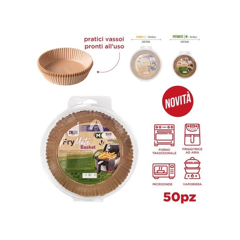 Carta friggitrice tonda 16x4,5cm 50P | Starclean
