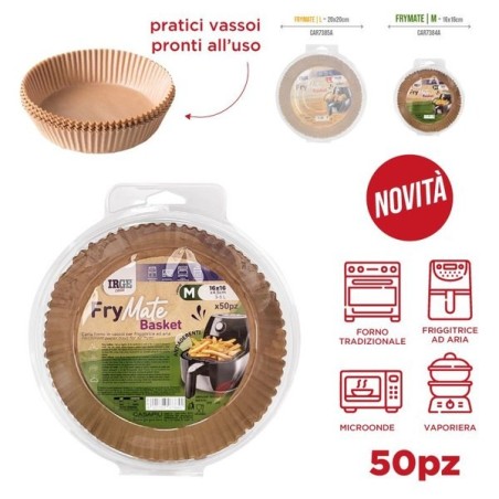 Carta friggitrice tonda 16x4,5cm 50P | Starclean