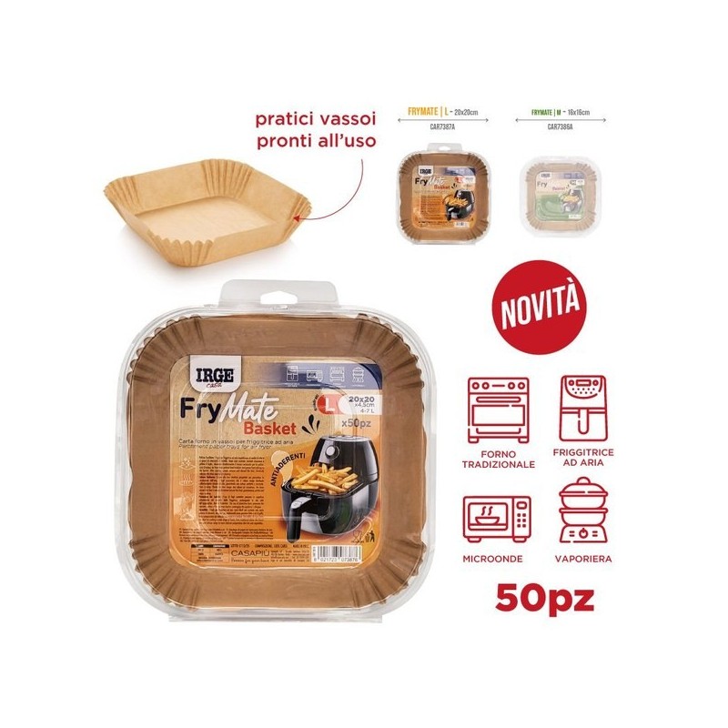 Carta friggitrice quadrata 20x4,5cm | Starclean