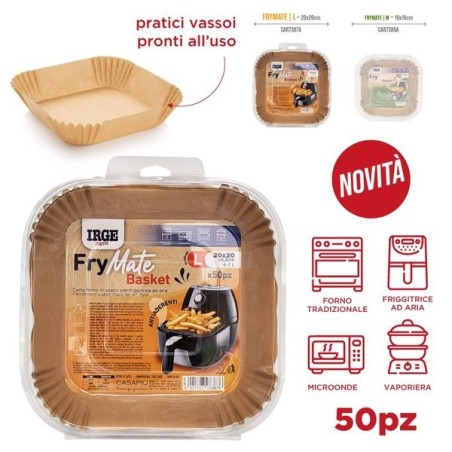 Carta friggitrice quadrata 20x4,5cm | Starclean