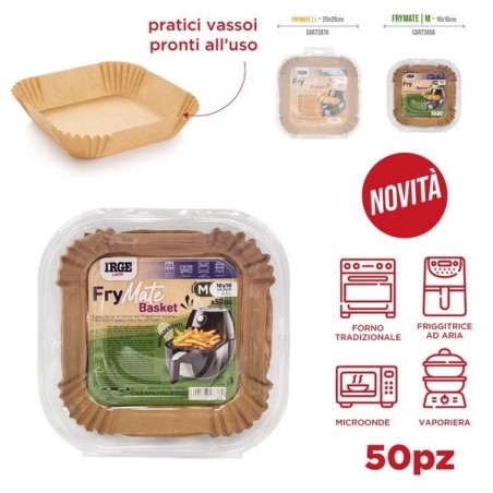 Carta friggitrice quadrata 16x4,5cm | Starclean