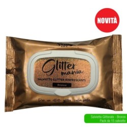 Salviette glitter bronze speedy 15P | Starclean