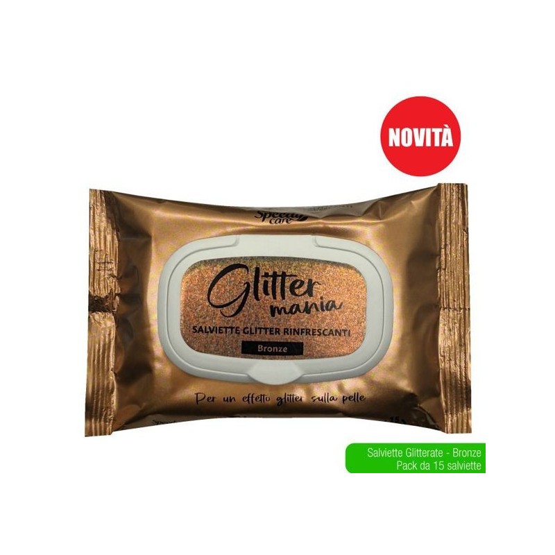 Salviette glitter bronze speedy 15P | Starclean