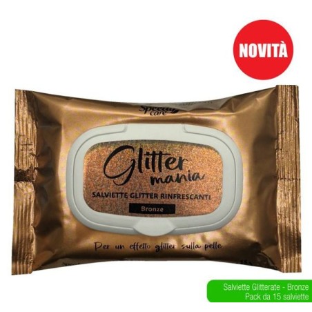 Salviette glitter bronze speedy 15P | Starclean
