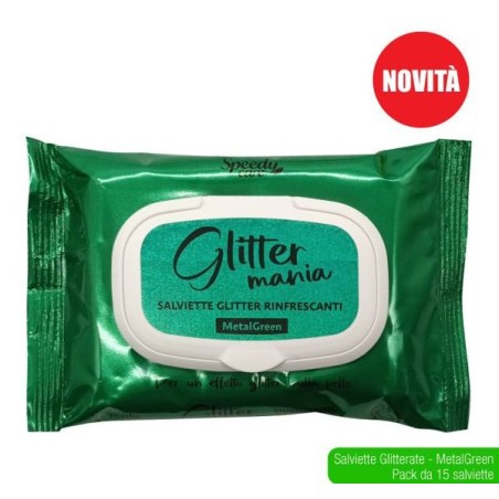 Salviette glitter metalgreen speedy 15P | Starclean