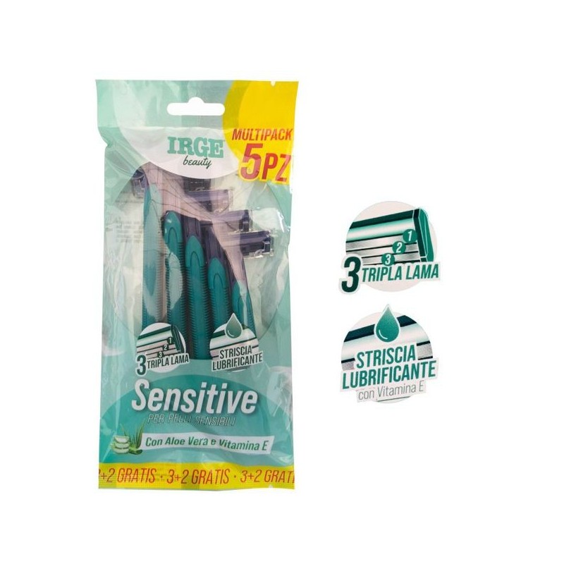 Rasoio sensitive 3 lame 5 pezzi | Starclean