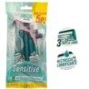Rasoio sensitive 3 lame 5 pezzi | Starclean