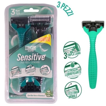 Rasoio sensitive 3 lame 3 pezzi | Starclean