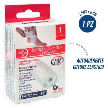 Benda elast. coesiva 6cmx2,5m farma | Starclean