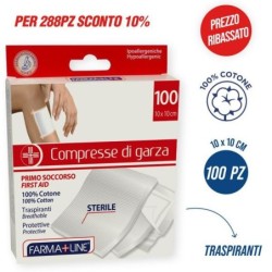 Compresse garza 10x10cm 100pz farma | Starclean