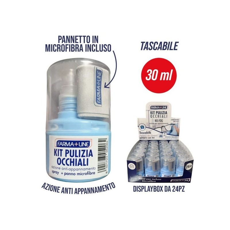 Spray occhiali no-fog 30ml + panno | Starclean