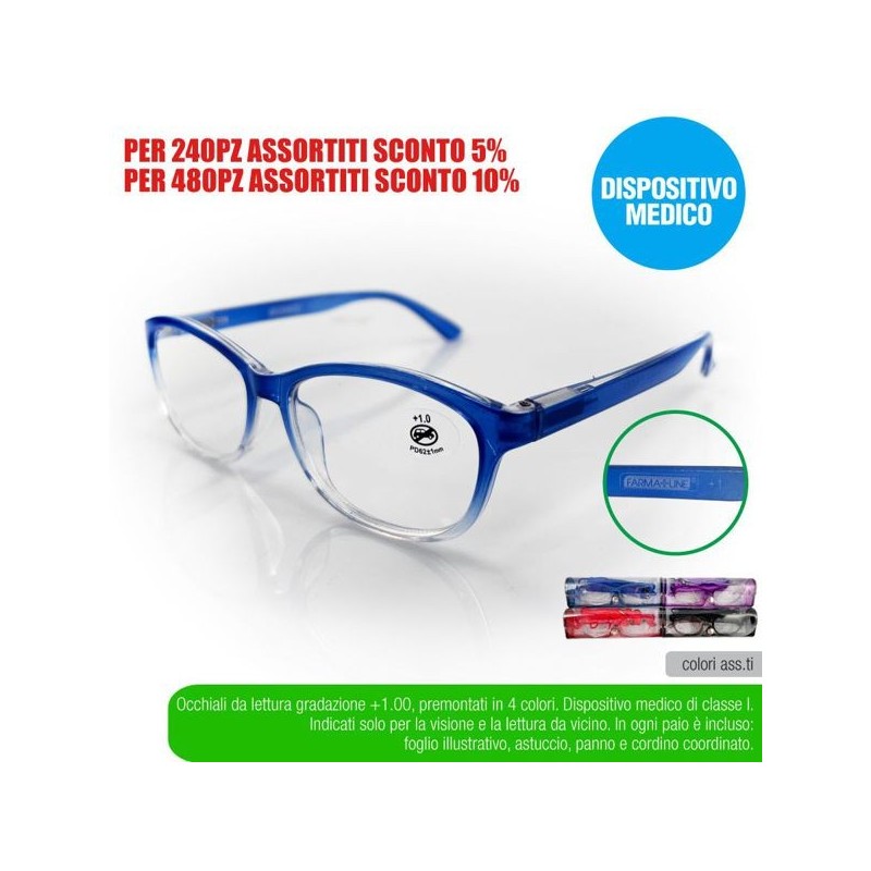 Occhial lettura funny +1,00 farmali | Starclean