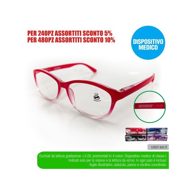 Occhial lettura funny +3,00 farmali | Starclean