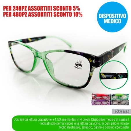 Occhial lettura flowers +1,50 farma | Starclean