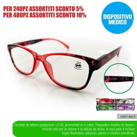 Occhial lettura flowers +2,00 farma | Starclean