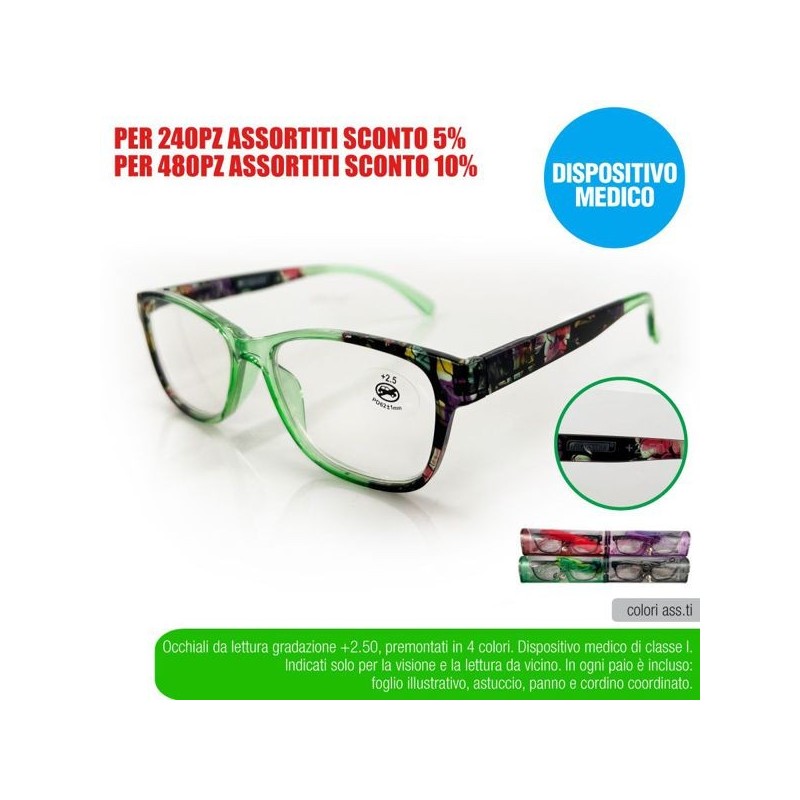 Occhial lettura flowers +2,50 farma | Starclean
