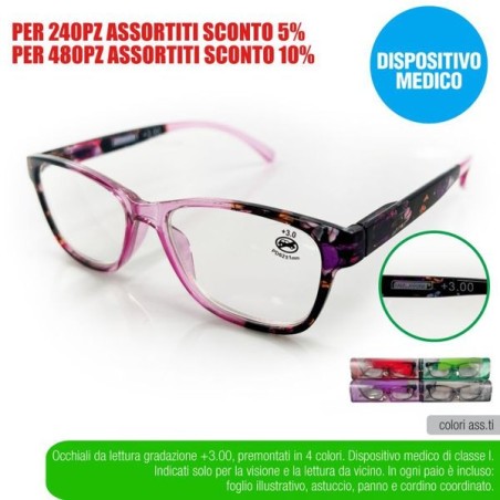 Occhial lettura flowers +3,00 farma | Starclean
