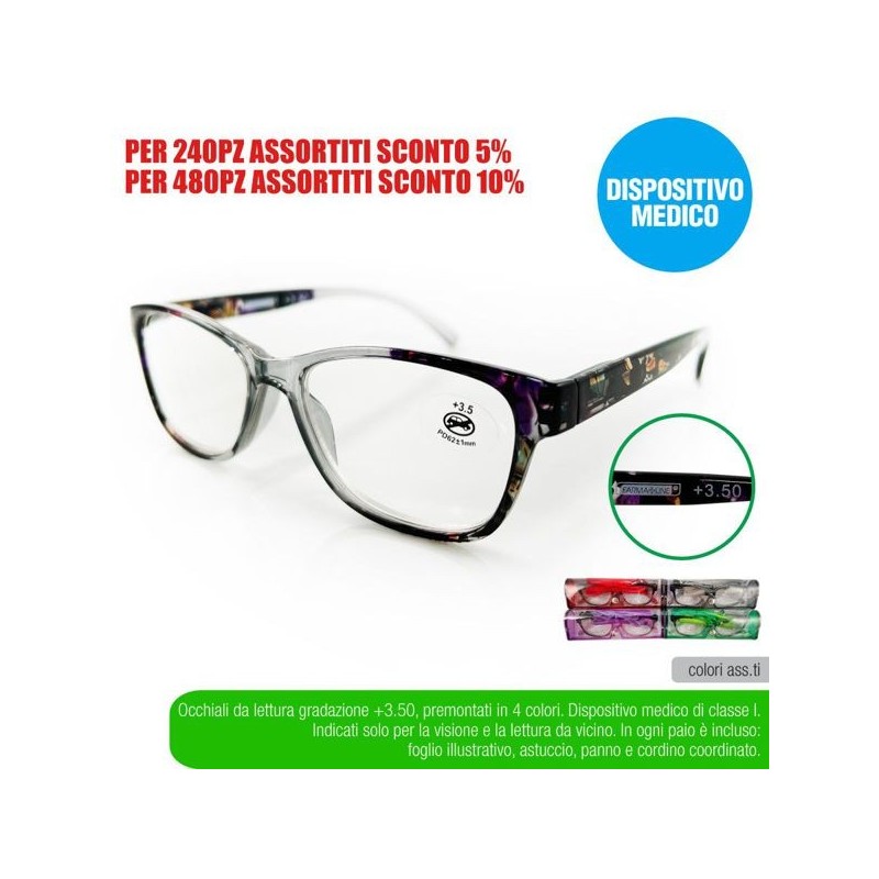 Occhial lettura flowers +3,50 farma | Starclean