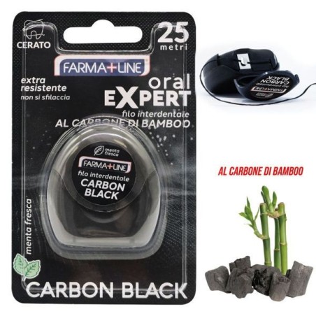 Filo interdentale nero 25mt farmali | Starclean