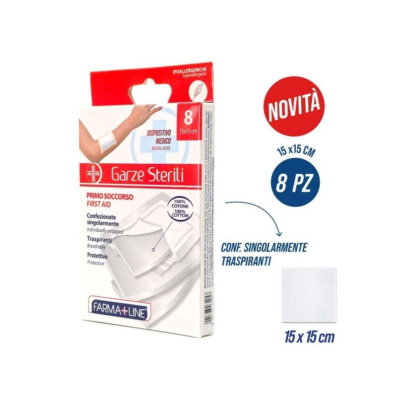Compresse garza cotone 15x15cm 8pz | Starclean