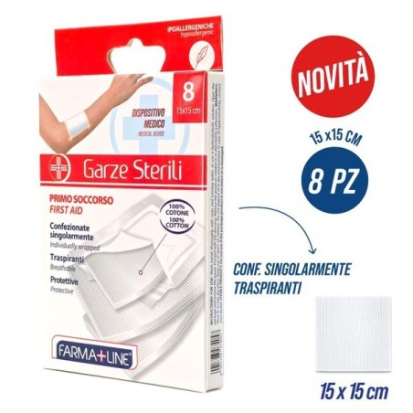 Compresse garza cotone 15x15cm 8pz | Starclean