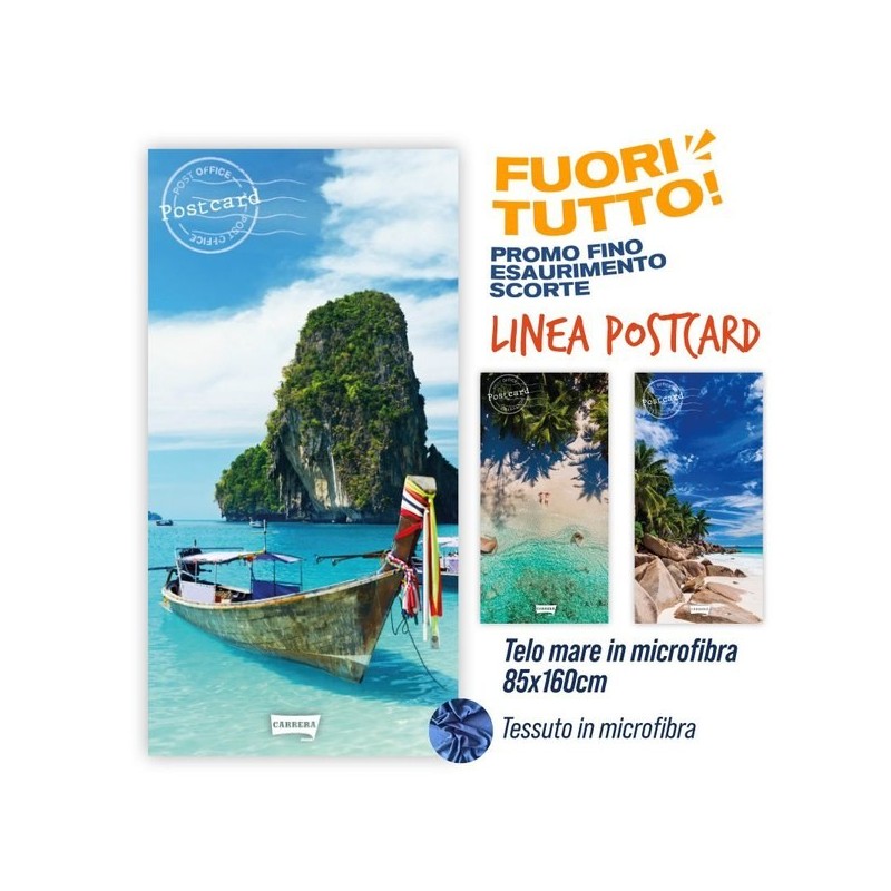 Telo mare microfibra postcard 85x160 | Starclean