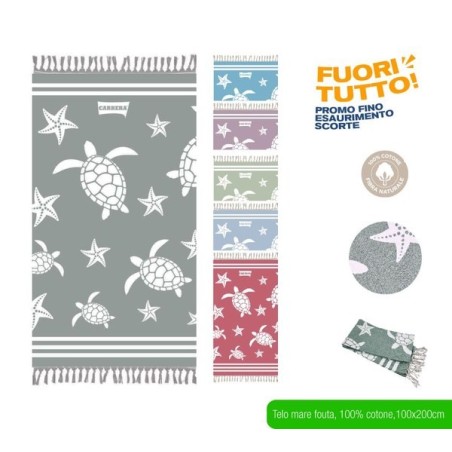 Telo mare fouta tartaruga | Starclean