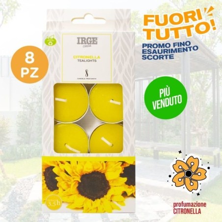 Tealight 8 pz alla citronella | Starclean