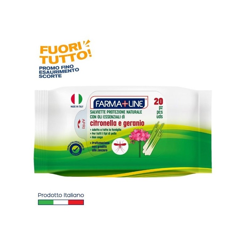 Salviette antizanzare 20pz farmalin | Starclean