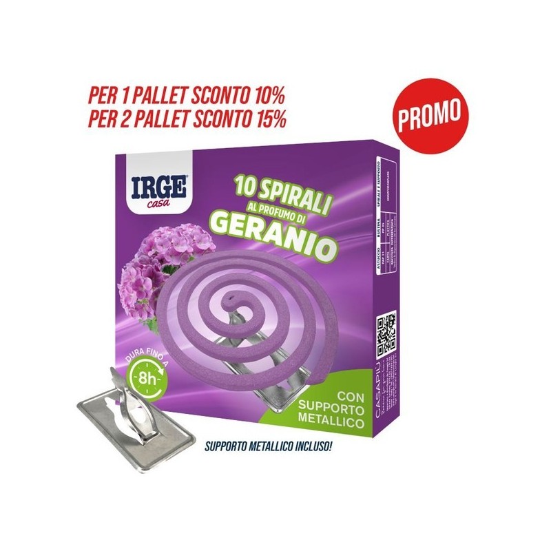 Spirale geranio 13gr 10pz con suppor | Starclean