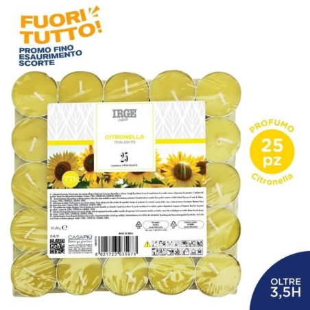 25pz tealight alla citronella | Starclean