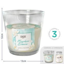 Candela muschio bianco vaso | Starclean