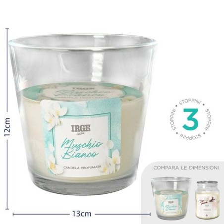 Candela muschio bianco vaso | Starclean