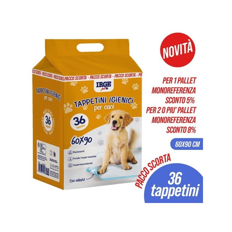 Tappetini igienici cani 60x90cm 36pz | Starclean